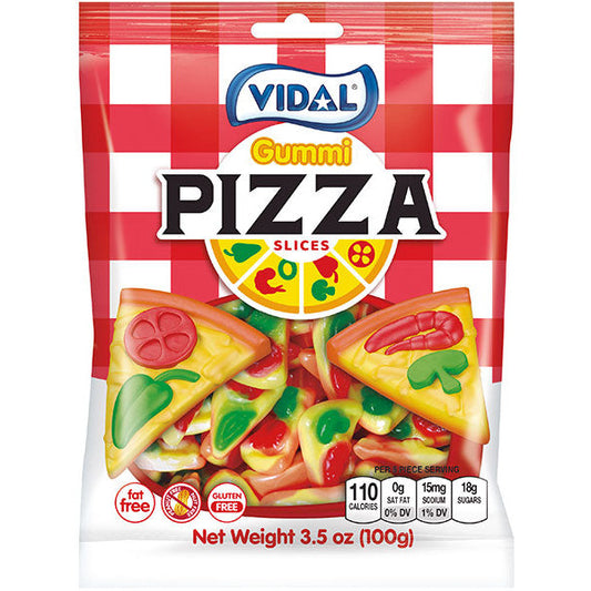 Vidal Gummi Pizza Slices Peg Bag 3.5oz 14ct