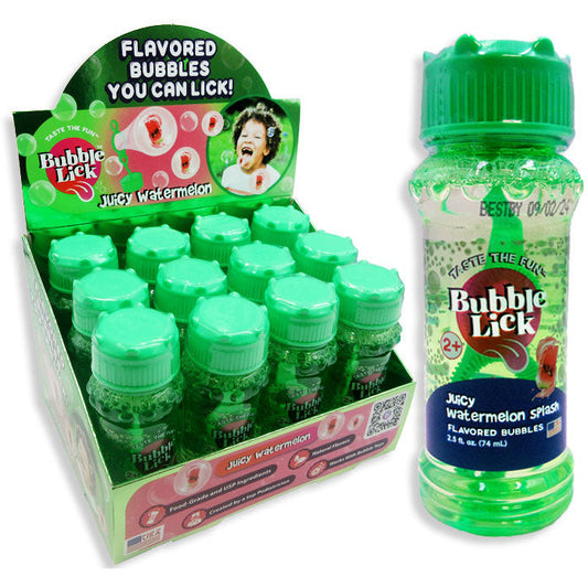 Bubble Lick Flavored Bubbles - Watermelon 2.5oz 12ct