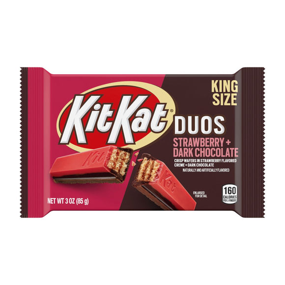 Kit Kat Duos Strawberry Dark Chocolate King Size 3oz 24ct