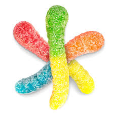 Albanese Neon Sour Worms Mini 2" 2.04kg (4.5lb) - candynow.ca