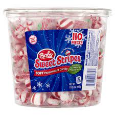 Bobs Sweet Stripes Peppermint  Puffs 110pcs Tub 1ct