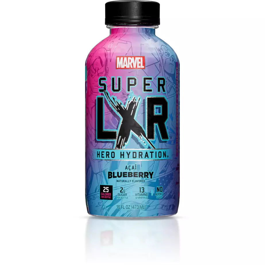 Arizona Marvel Super LXR Hero Hydration Blueberry Acai 473ml 12ct (Shipping Extra, Click for Details)