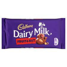 Cadbury Dairy Milk Fruit & Nut 200g 15ct (UK) - candynow.ca