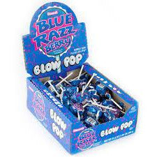 Charms Blow Pop Blue Razz Berry 48ct - candynow.ca