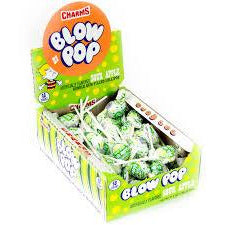 Charms Blow Pop Sour Apple 48ct - candynow.ca