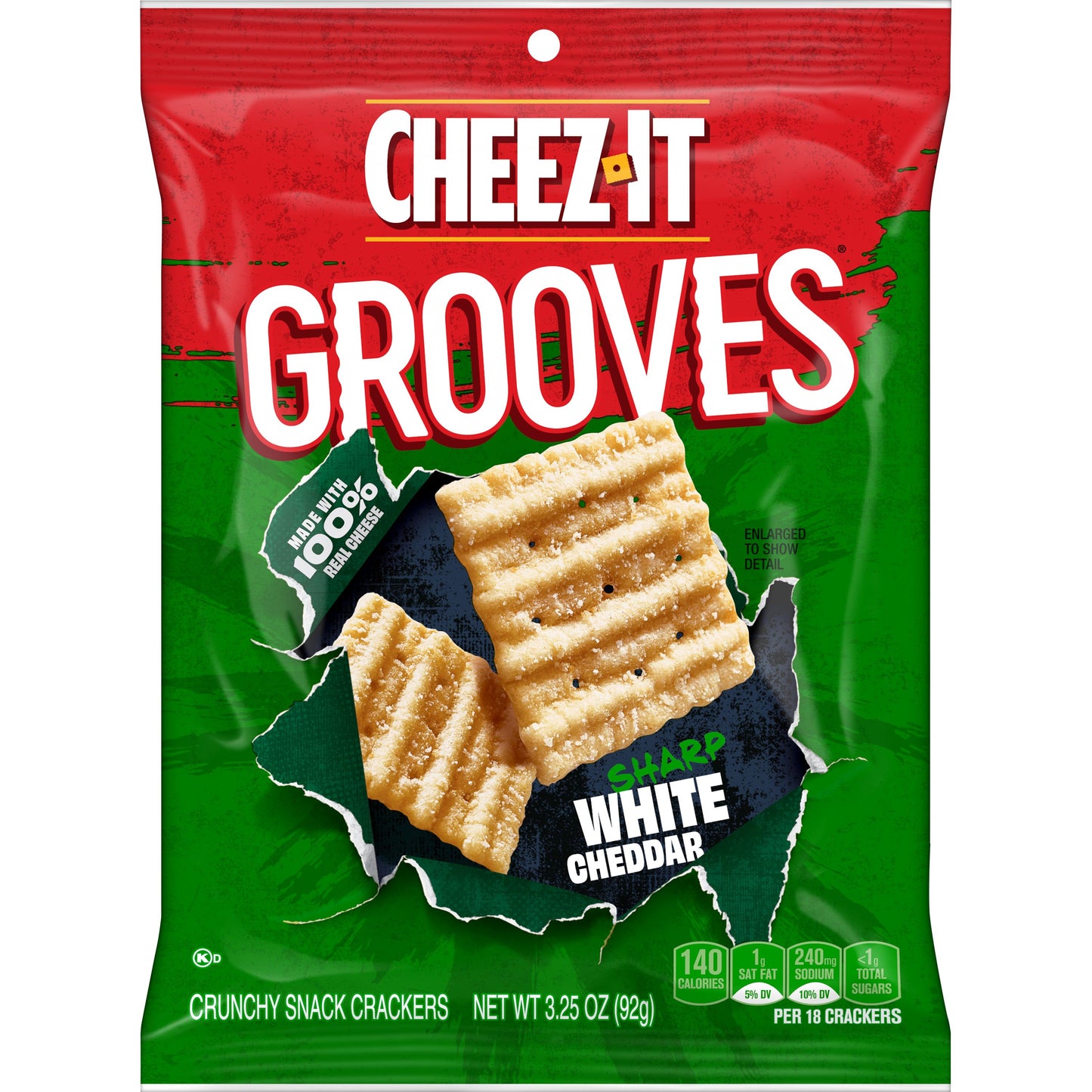 Cheez-It Grooves Sharp White Cheddar 3.25oz 6ct
