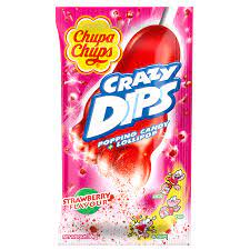 Chupa Chups Crazy Dips Strawberry 24ct (Europe)