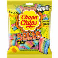 Chupa Chups Gummi Mini Belts Sour 90g 18ct (Europe)