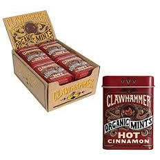 Clawhammer Hot Cinnamon Organic Mints 12ct - candynow.ca