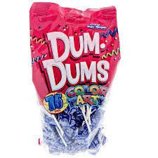 Dum Dum Color Party Bag Blue - Blueberry 12.8oz 75ct - candynow.ca