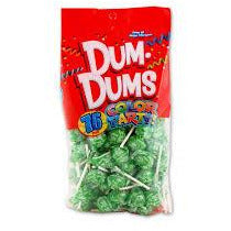 Dum Dum Color Party Bag Bright Green - Sour Apple 12.8z 75ct - candynow.ca