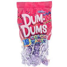 Dum Dum Color Party Bag Purple - Grape 12.8oz 75ct - candynow.ca