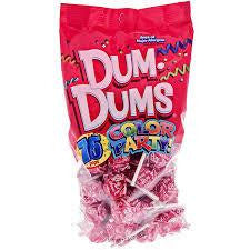 Dum Dum Color Party Bag Red - Strawberry 12.8oz 75ct - candynow.ca