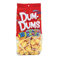 Dum Dum Color Party Bag Yellow - Cream Soda 12.8oz 75ct - candynow.ca