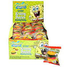 Sponge Bob Gummy Giant Krabby Patties  0.7oz 36ct