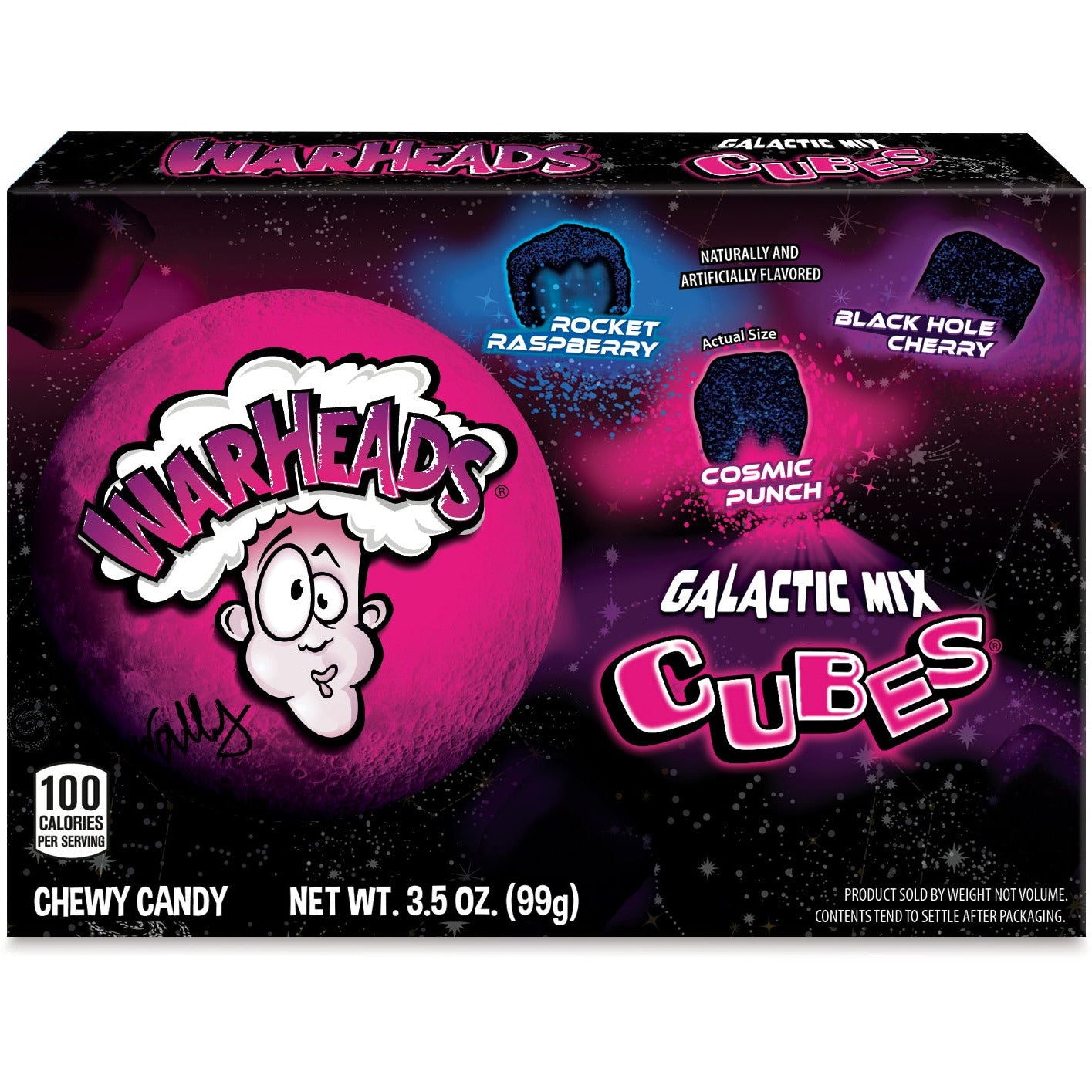 Warheads Theater Box Galactic Cubes 3.5oz 12ct