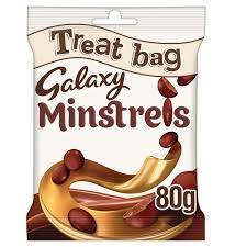 Galaxy Minstrels Chocolate Treat Bags 80g 20ct (UK)