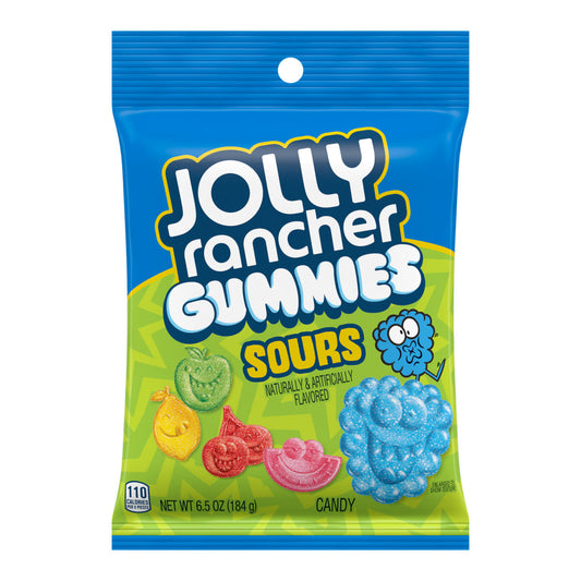 Jolly Rancher Gummies Sours Peg Bag 6.5oz 12ct