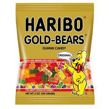 Haribo Peg Bag Gold Bears 5oz 12ct - candynow.ca