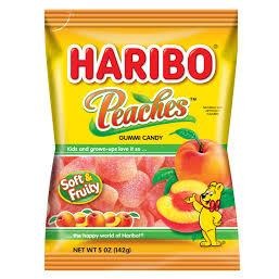 Haribo Peg Bag Peaches 5oz 12ct - candynow.ca