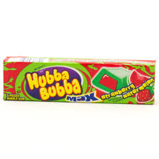 Hubba Bubba 5pc Gum Max Strawberry Watermelon 18ct - candynow.ca