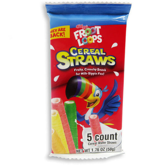 Kellogg's Froot Loop Cereal Straws 5pcs 1.76oz 24ct