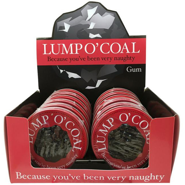 Boston America Lump of Coal Bubblegum Candy Tins 12ct