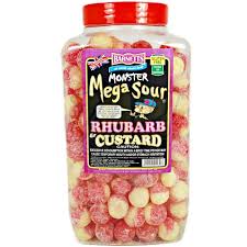 Mega Sour Rhubarb & Custard Tub 3kg (UK) - candynow.ca