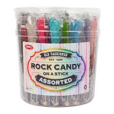 Rock Candy On A Stick Tub - Assorted 0.8oz 36ct - candynow.ca