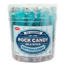 Rock Candy On A Stick Tub - Cotton Candy - Light Blue 0.8oz 36ct - candynow.ca