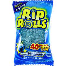 Rip Rolls Blue Raspberry 1.4oz 24ct – candynow.ca