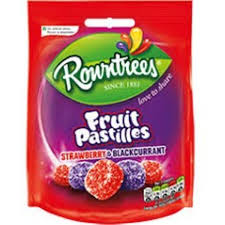 Rowntrees Fruit Pastilles Strawberry & Blackcurrant 150g 10ct (UK) - candynow.ca