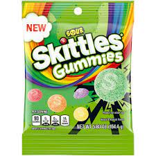 Skittles Gummies Sour Peg Bag 5.8oz 12ct