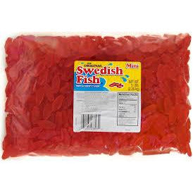 Swedish Fish Red Mini  Bulk 5lb Bag 1ct - candynow.ca