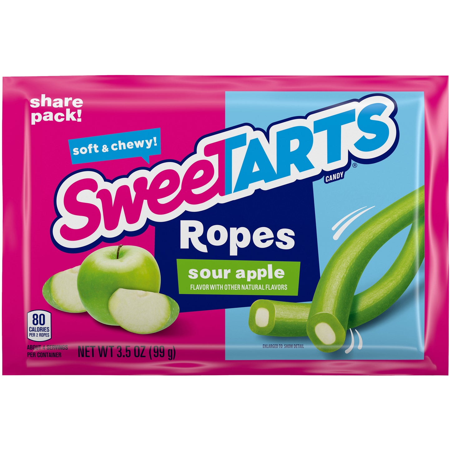 Sweetarts Ropes Sour Apple Share Size3.5oz 12ct
