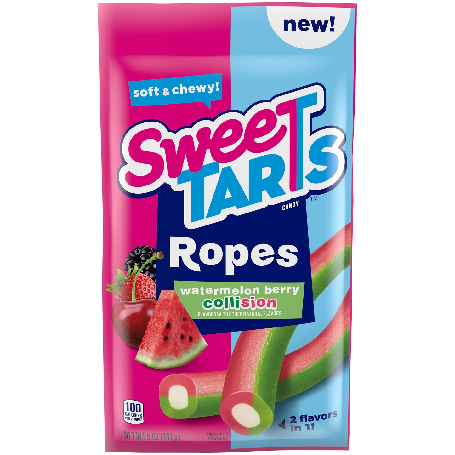 Sweetarts Rope Collision Watermelon Berry 5oz 12ct