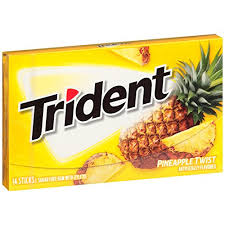 Trident Single Pineapple Twist 14pc 12ct - candynow.ca