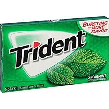 Trident Single Spearmint 14pc 12ct - candynow.ca