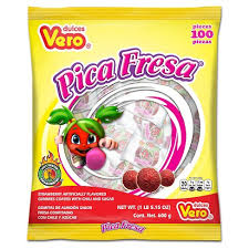Vero Pica Goma Fresa - Chili Strawberry 100ct (Mexico) - candynow.ca