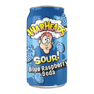 Warheads Sour Soda Blue Raspberry 12oz 12ct (Shipping Extra, Click for Details)