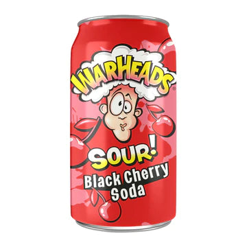 Warheads Sour Soda  Black Cherry 12oz 12ct (Shipping Extra, Click for Details)