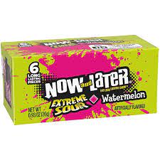 Now & Later 6pc Extreme Sour Watermelon 0.93oz 24ct