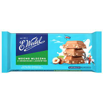 Wedel Milk Chocolate Hazelnut 80g 22ct (Europe)
