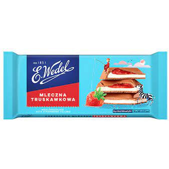 Wedel Milk Chocolate Strawberry Filling 100g 20ct (Europe)