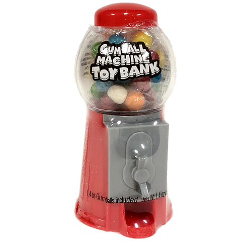 Carousel Plastic Gumball Machine Toy Bank 1.4oz Gum 12ct - candynow.ca