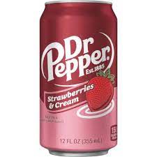 Dr Pepper Strawberries & Cream 12oz 12ct (Shipping Extra, Click for Details)