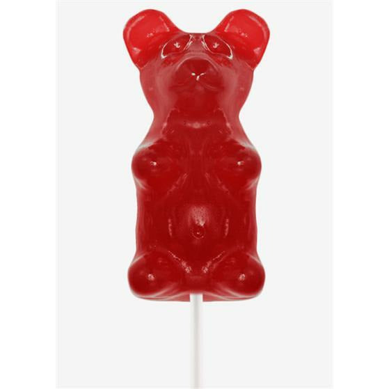 Giant Gummy Bear On a Stick Assorted Cherry, Blue Raspberry, Green Apple  Blister Pack 0.5lb 12ct