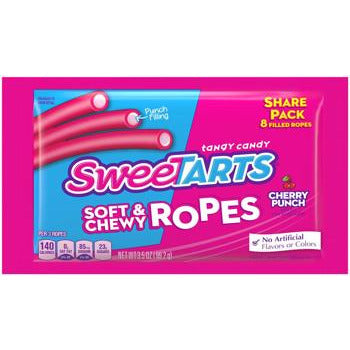 Sweetarts Chewy Ropes Cherry Punch Share Pack 3.5oz 12ct