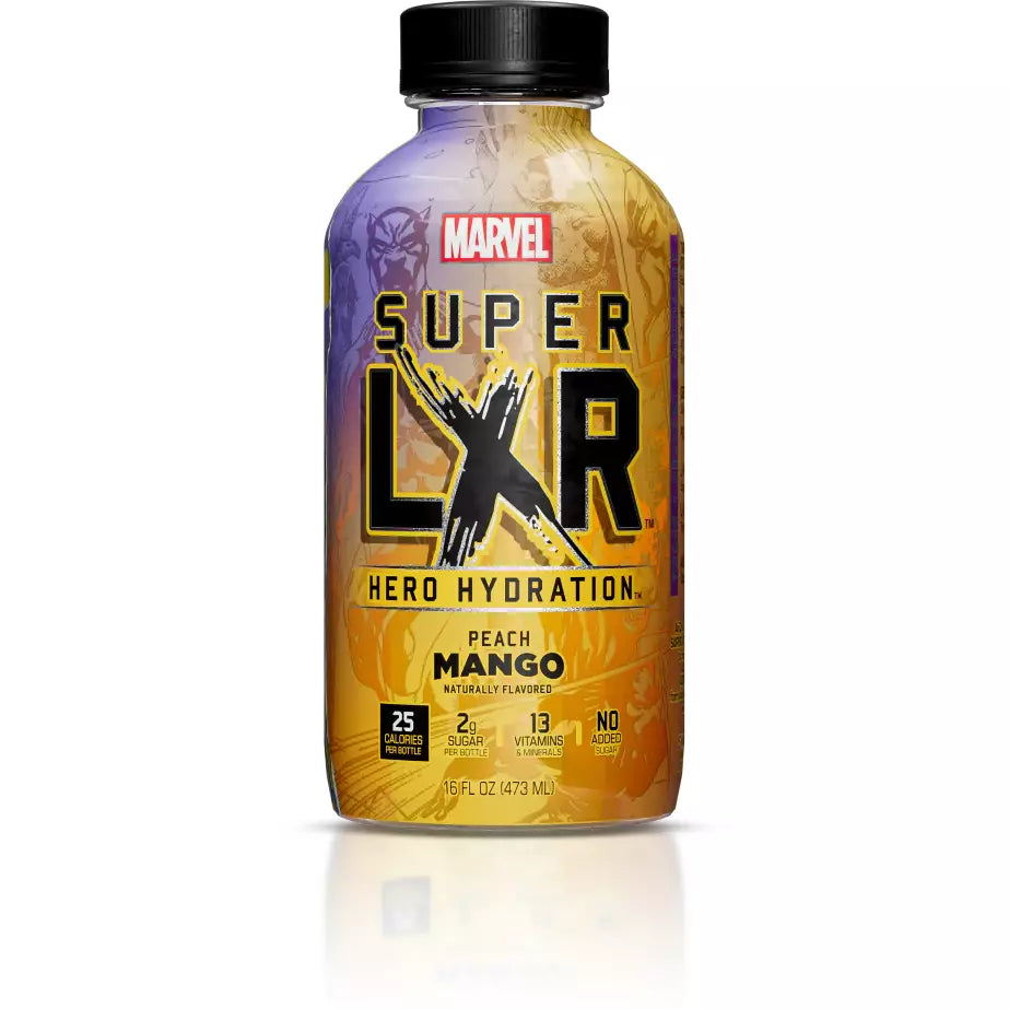 Arizona Marvel Super LXR Hero Hydration Peach Mango 473ml 12ct (Shipping Extra, Click for Details)
