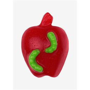 Giant Gummy Apple With Worm in Blister - Cherry/Sour Apple 7oz (198g) 12ct